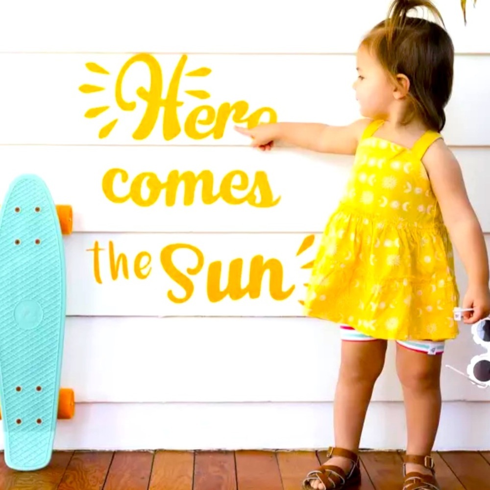SUN ☀️ tunic tank & Rainbow bike short -0-3M - Picture 2 of 2